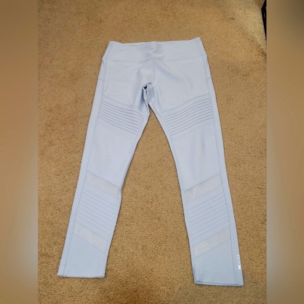 Women's light mint green moto leggings-Mondetta